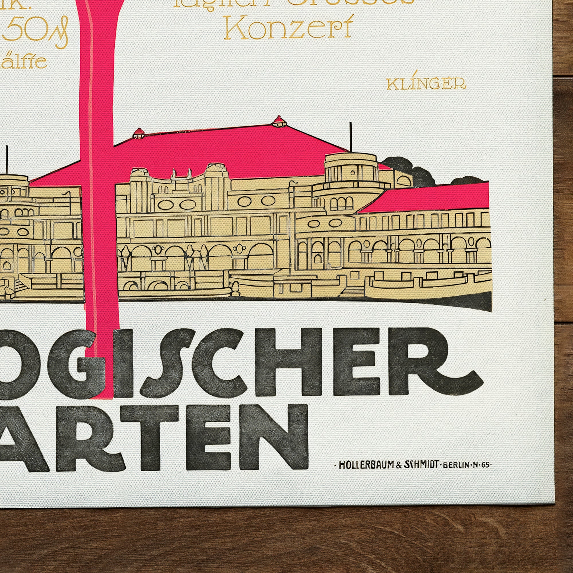 Zoologischer Garten Flamingo Plakat (1910)