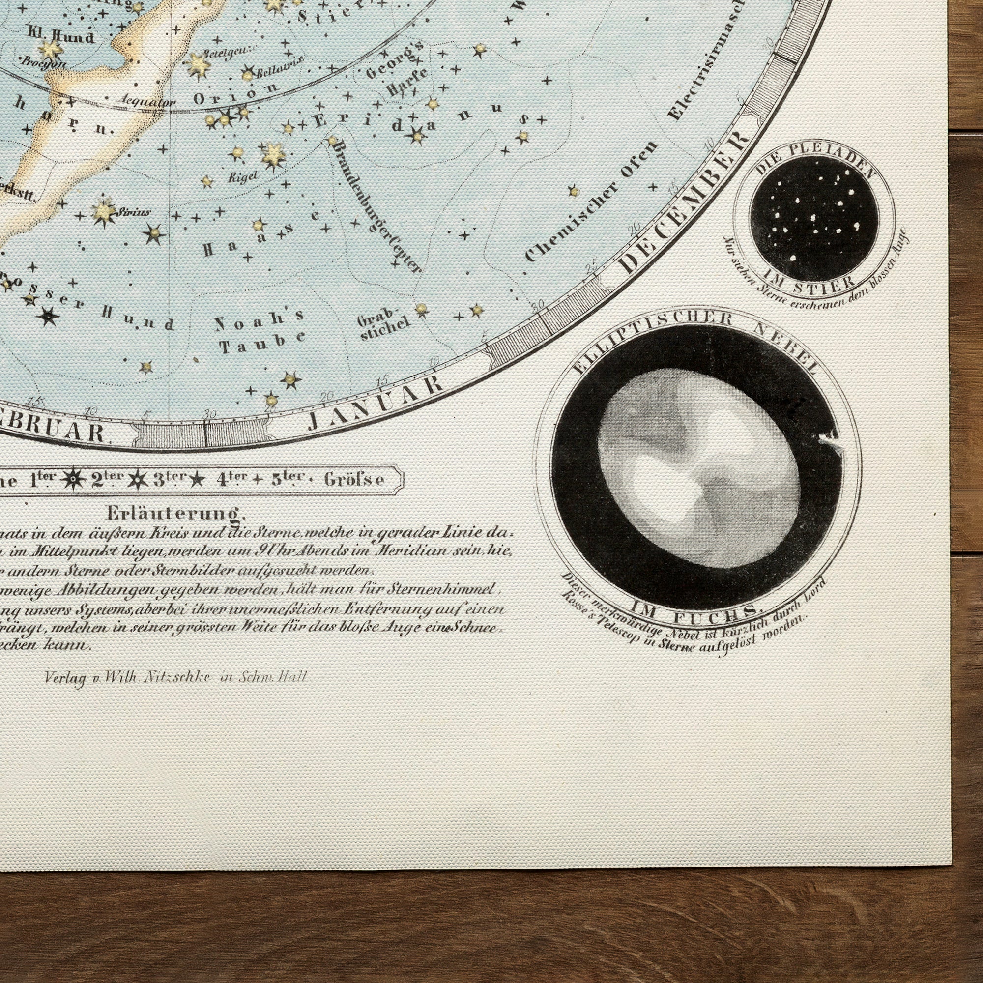 Astronomischen Bilderatlas Himmelskarte (1855)