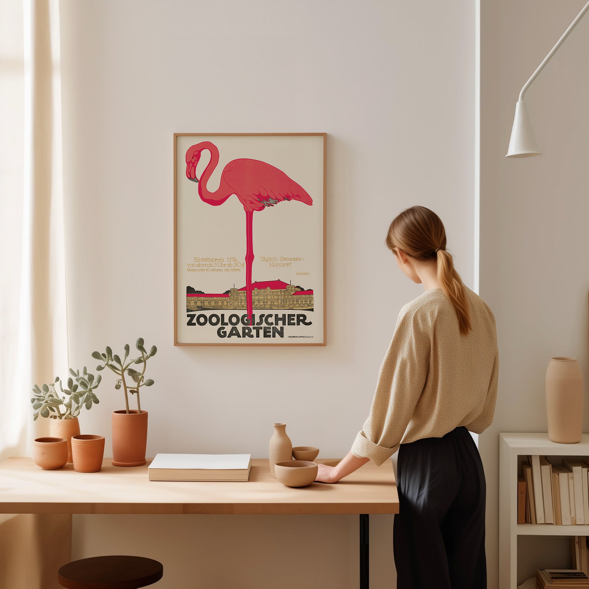 Zoologischer Garten Flamingo Plakat (1910)