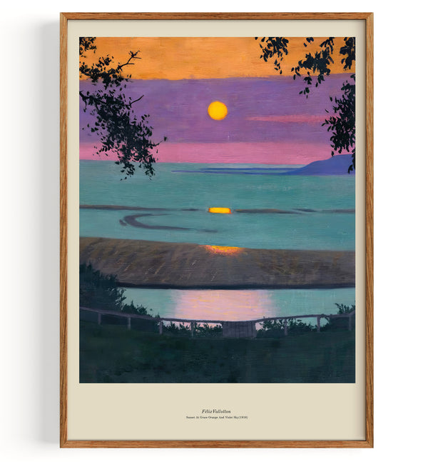 Sunset At Grace, Orange And Violet Sky (1918)