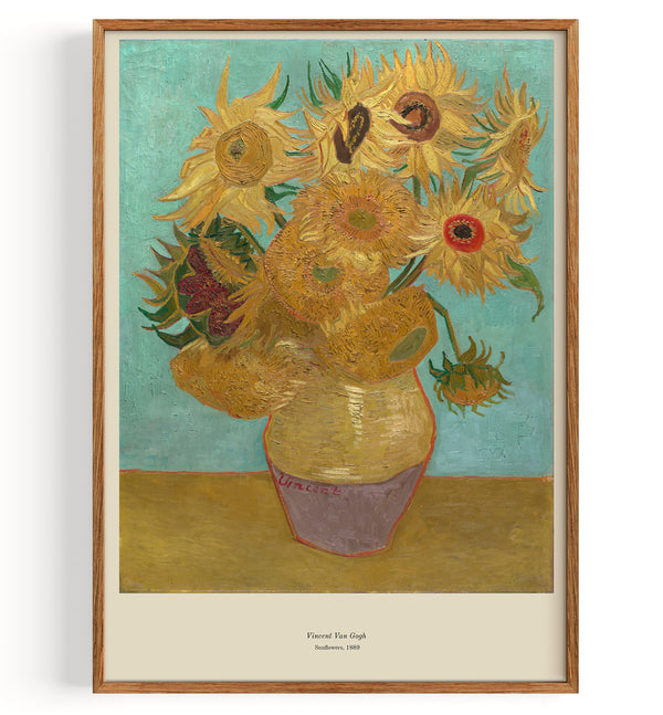 Drei Sonnenblume in einer Vase (1888)